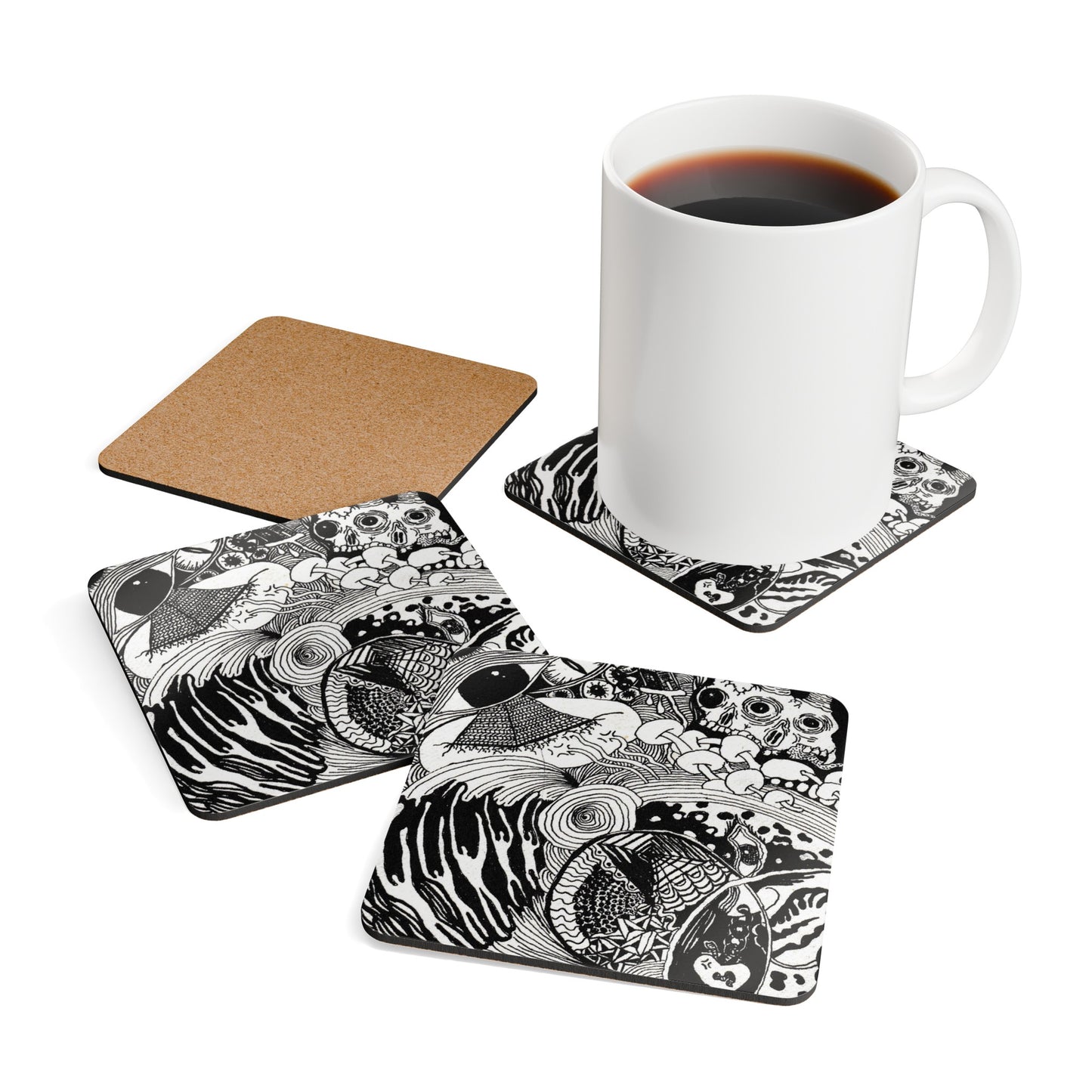 Corkwood Coaster Set