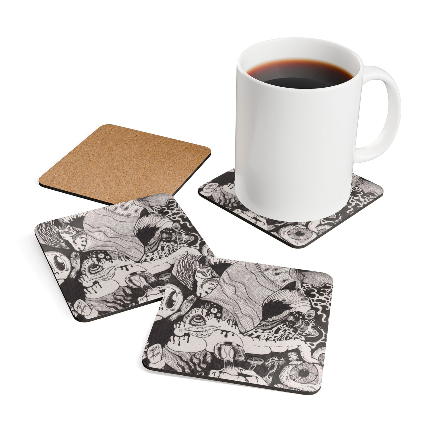 Corkwood Coaster Set