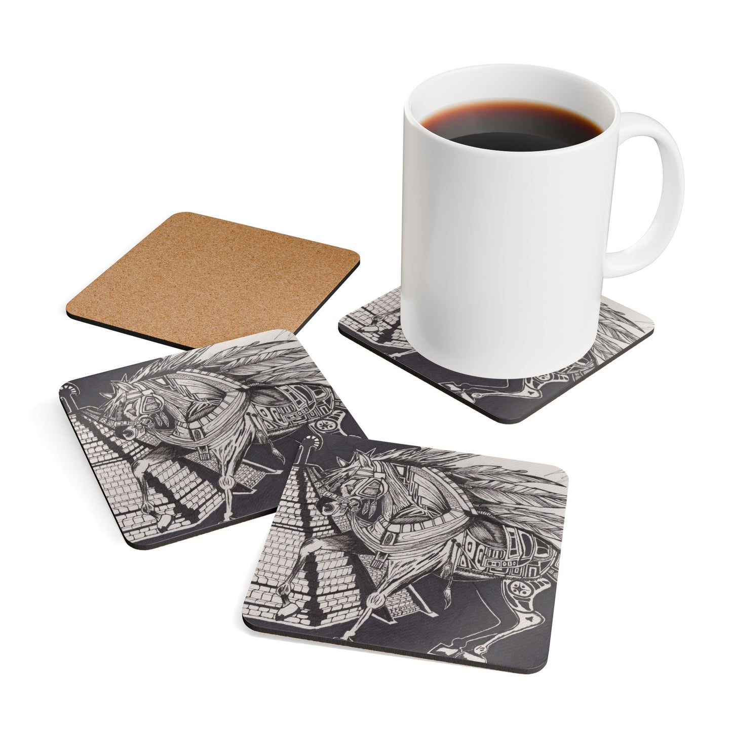 Corkwood Coaster Set