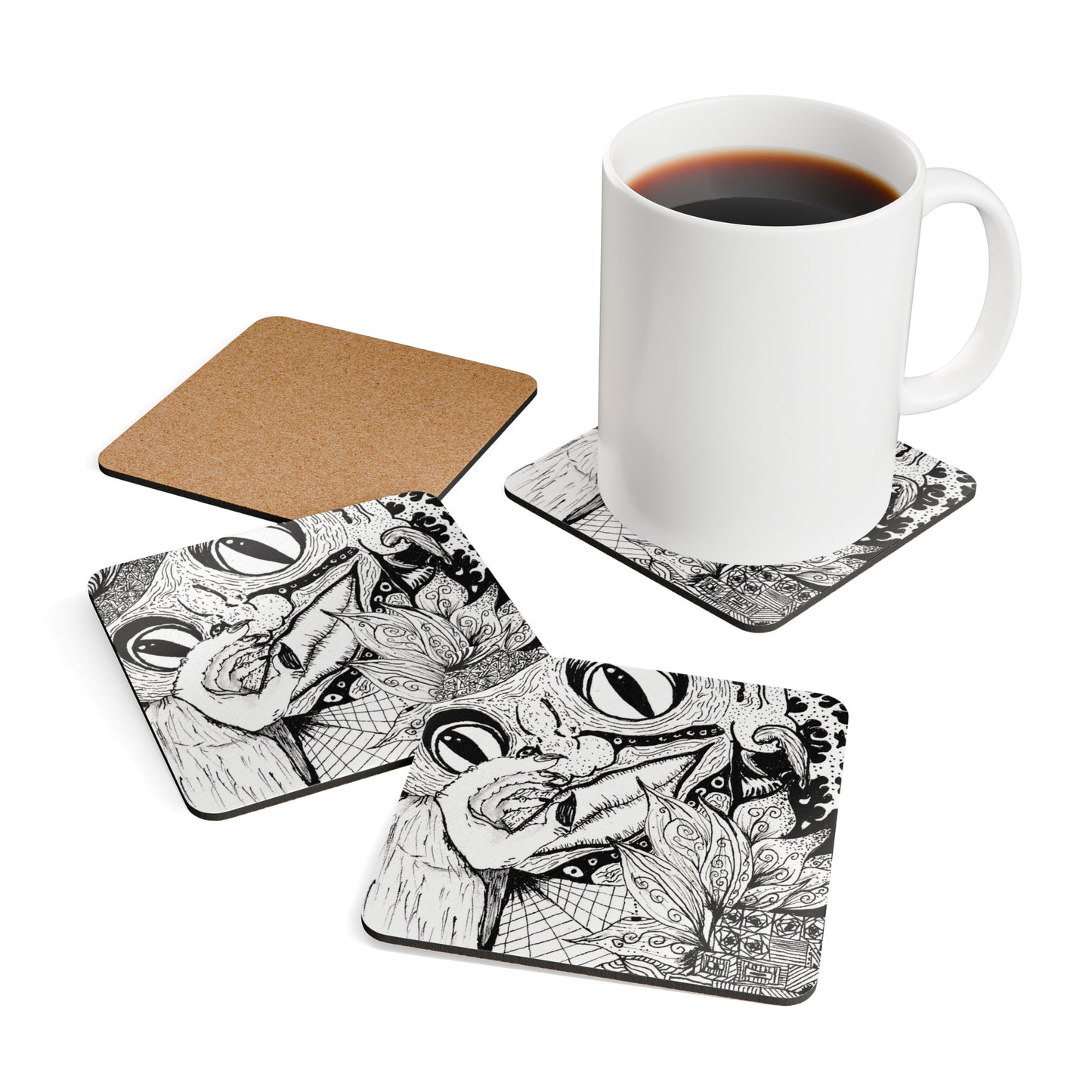 Corkwood Coaster Set